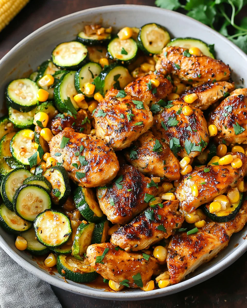 Garlic Butter Chicken with Zucchini and Corn - One-Pan, 30-Minute Meal 19 Garlic Butter Chicken with Zucchini and Corn - One-Pan, 30-Minute Meal