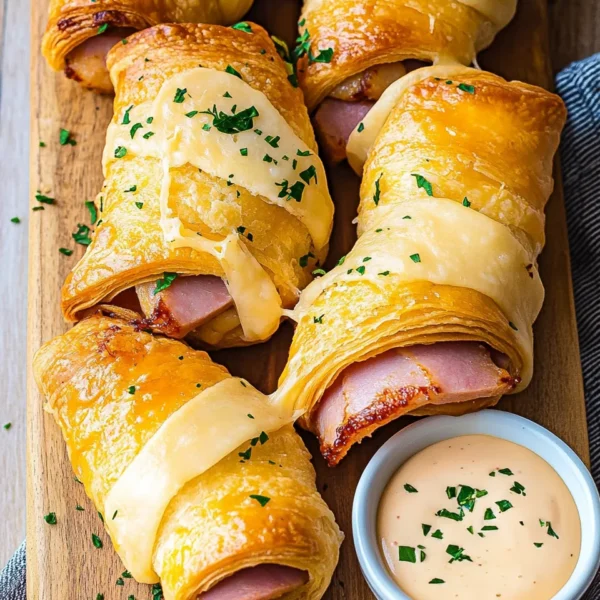 Ham & Cheddar Crescent Roll-Ups