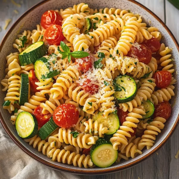 Healthy Tomato Zucchini Pasta