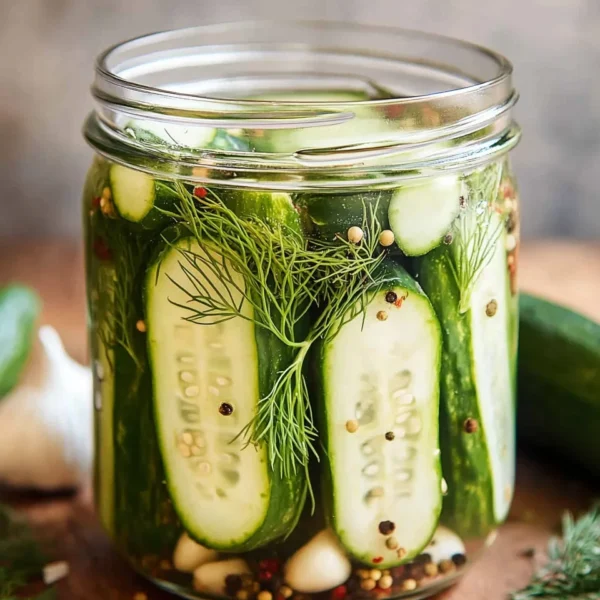 Overnight Refrigerator Dill Pickles