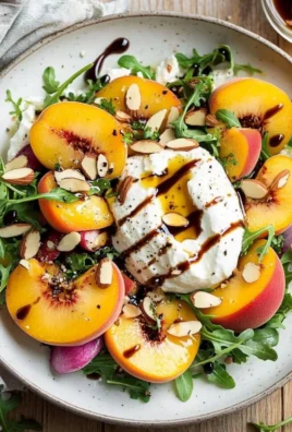 Peach Burrata Salad with Balsamic Drizzle 29 Peach Burrata Salad with Balsamic Drizzle