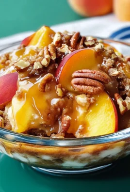 Peach Dump Cake with Pecan Topping