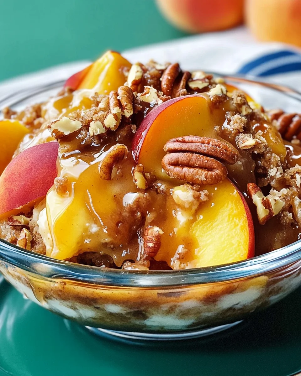 Homepage 1 Peach Dump Cake with Pecan Topping