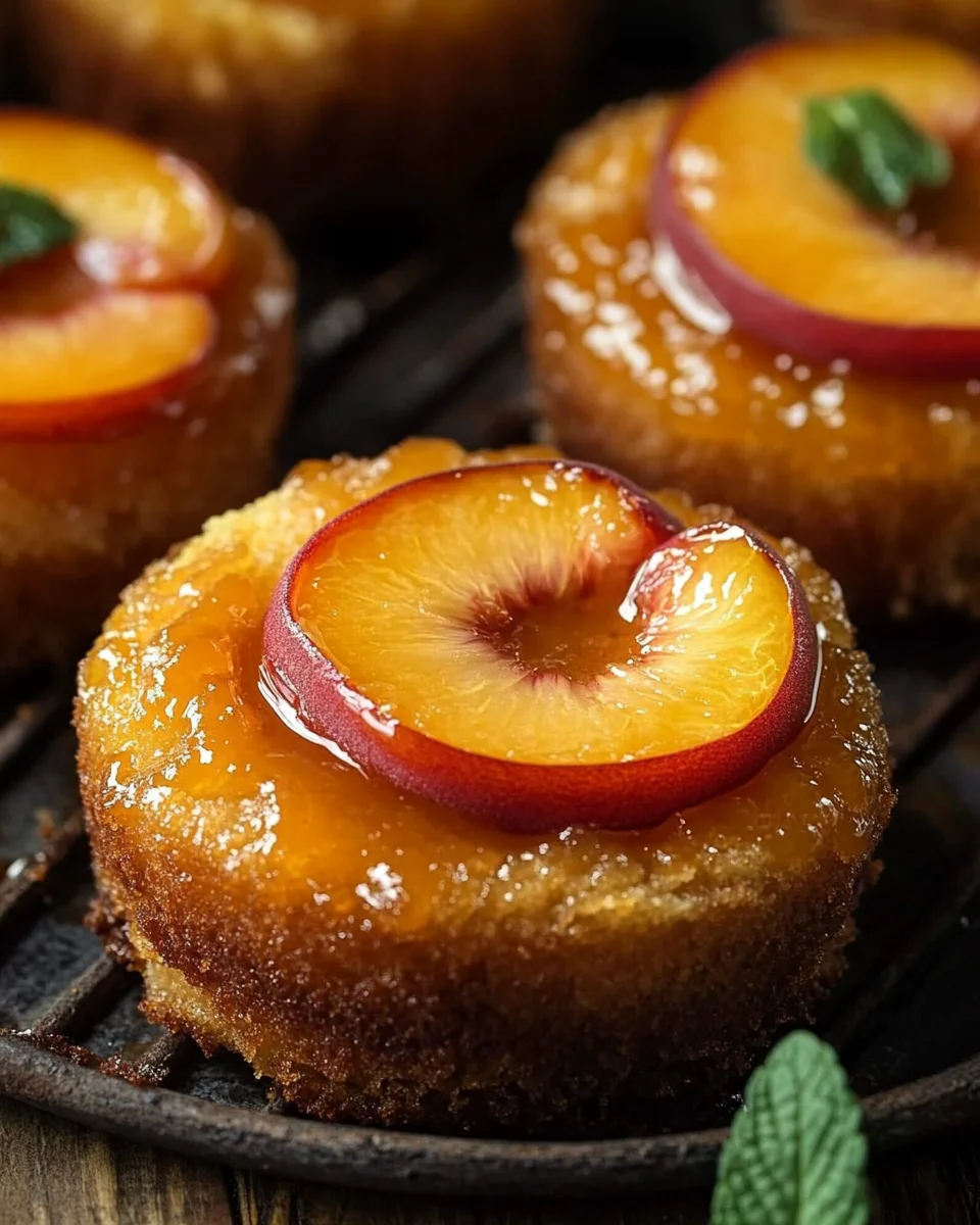 Peach Upside Down Mini Cakes 25 Peach