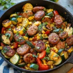 Sausage and Veggies Skillet - 30 Minute, One-Pan Meal
