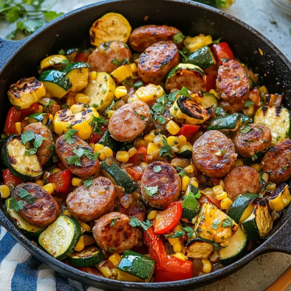 Sausage and Veggies Skillet - 30 Minute, One-Pan Meal