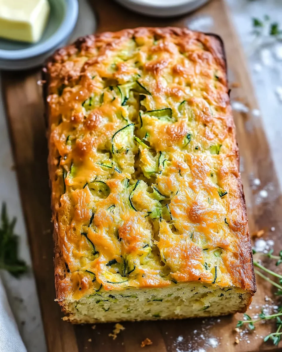 Savory Zucchini Cheddar Quick Bread 21 Savory