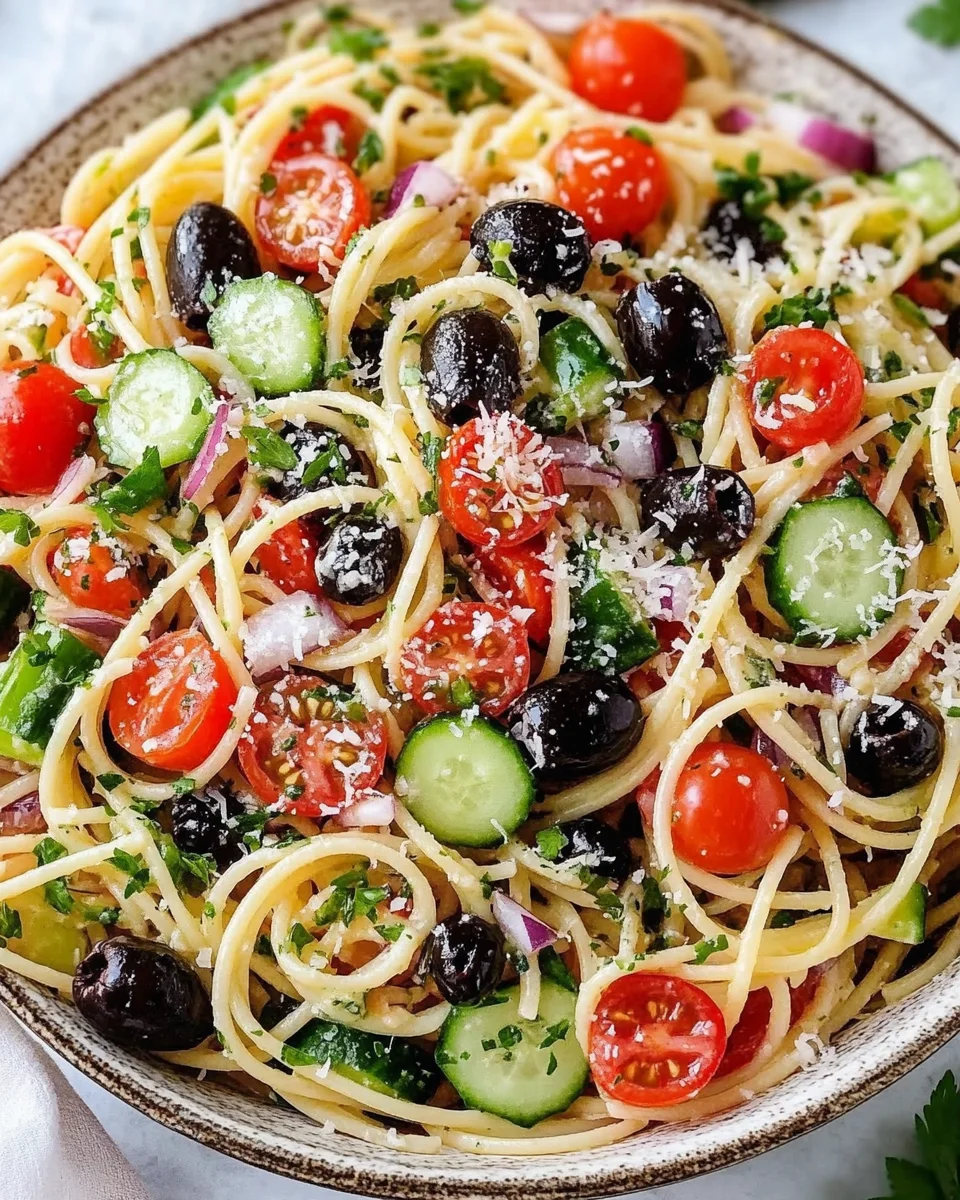 Spaghetti Pasta Salad with Italian Dressing 20 Spaghetti