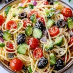 Spaghetti Pasta Salad with Italian Dressing