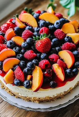 Summer Berry and Peach Cheesecake Recipe
