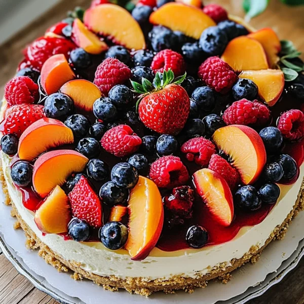 Summer Berry and Peach Cheesecake Recipe