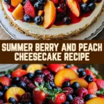 Summer Berry and Peach Cheesecake Recipe 21 Pinterest Hidden Image