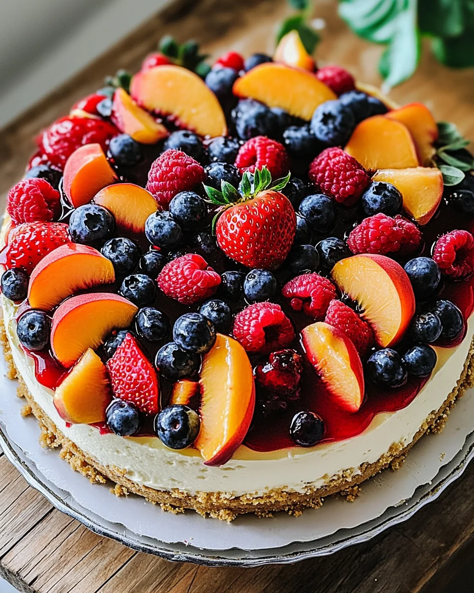 Summer Berry and Peach Cheesecake Recipe