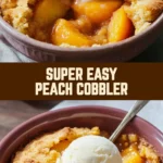 Super Easy Peach Cobbler 16 Pinterest Hidden Image
