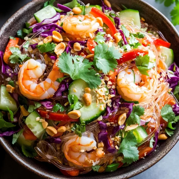Thai Glass Noodle Salad with Peanut Dressing