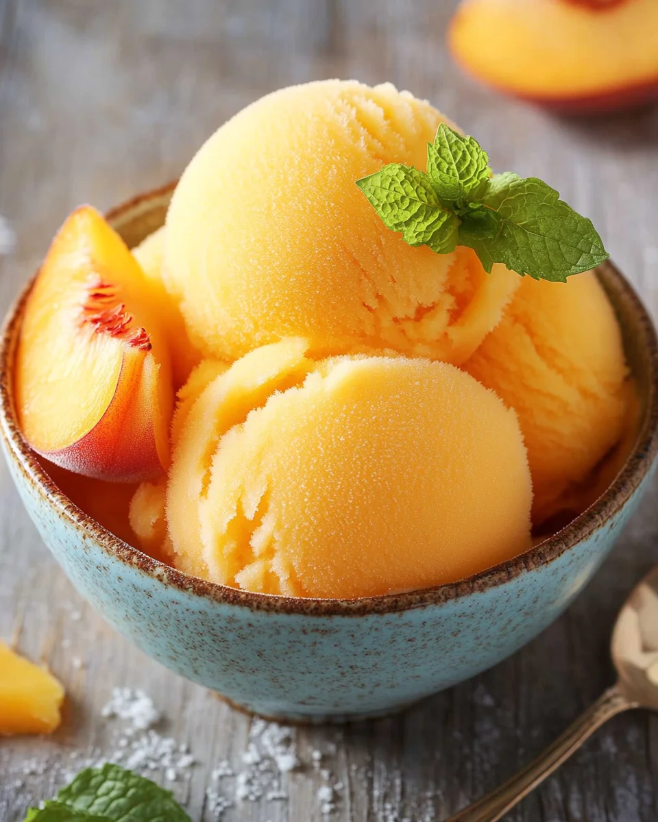 The Best Peach Sorbet Without Ice Cream Maker 13 The
