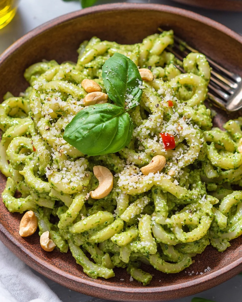 Vegan Avocado Pesto Pasta