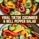 Viral TikTok Cucumber & Bell Pepper Salad 13 Pinterest Hidden Image