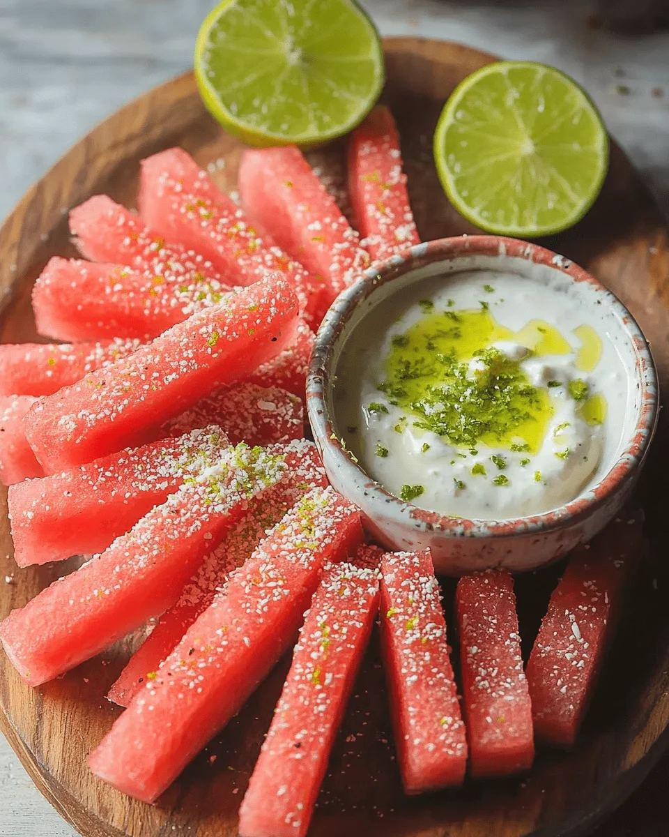 Watermelon Fries with Coconut Lime Dip | Healthy Summer Snack! 15 Watermelon