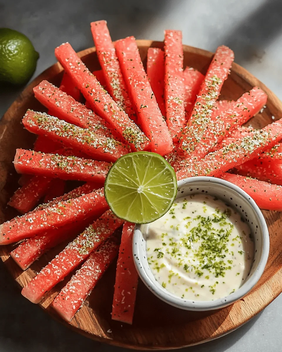 Watermelon Fries with Coconut Lime Dip | Healthy Summer Snack! 18 Watermelon Fries with Coconut Lime Dip | Healthy Summer Snack!