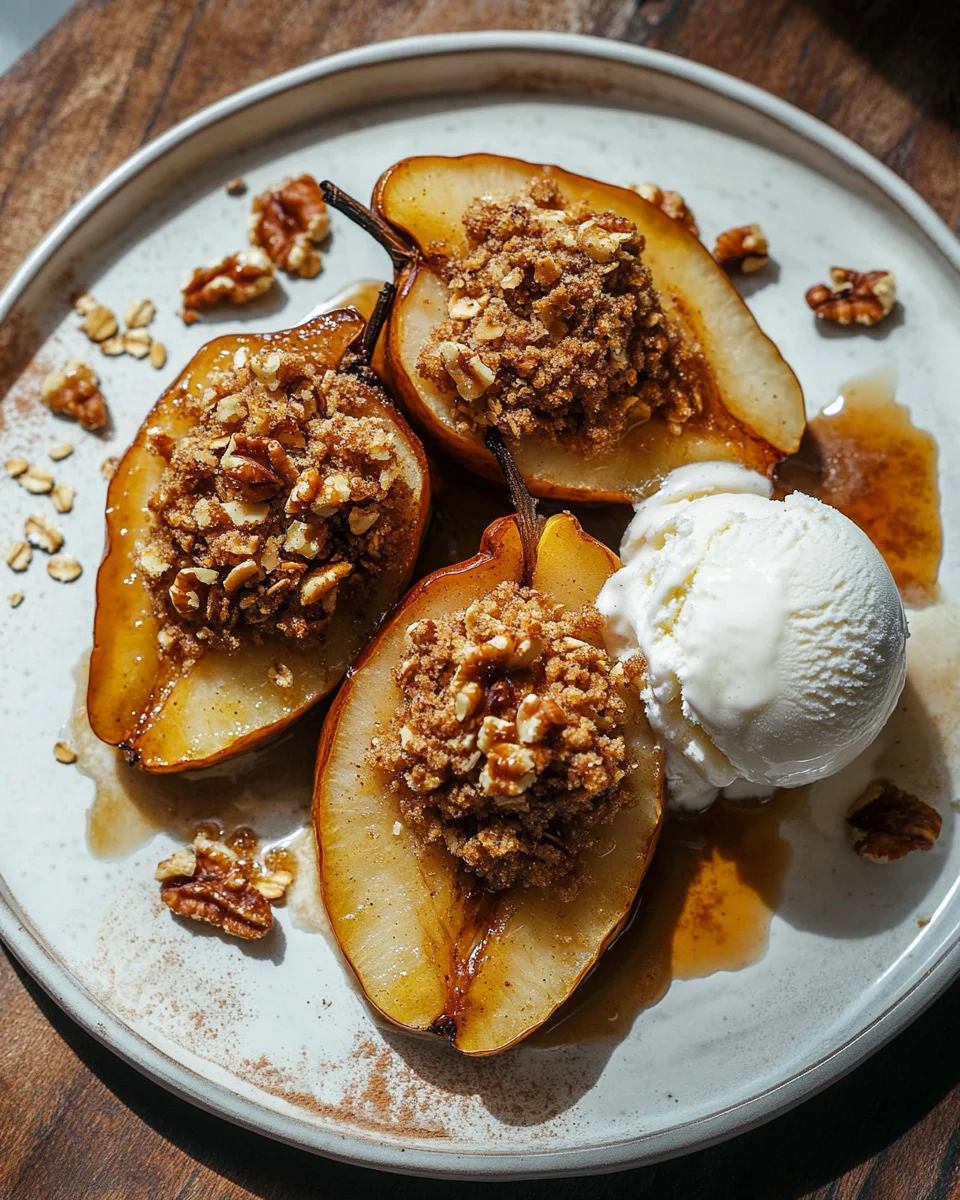 Baked Pears with Walnut Oat Crumble 19 Baked Pears with Walnut Oat Crumble