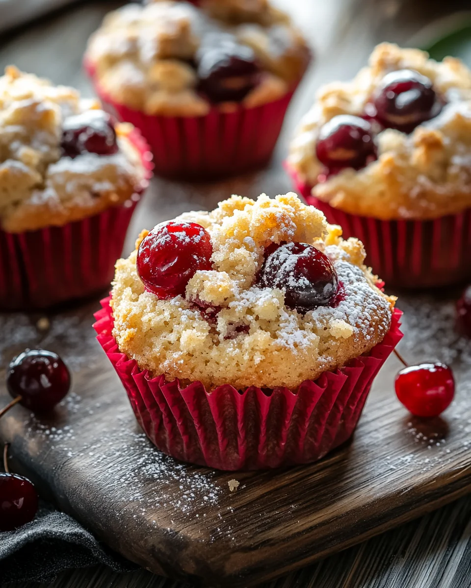 Cherry Cobbler Muffins