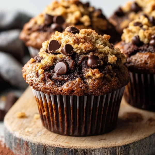 Chocolate Coffee Toffee Crunch Muffins