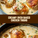Creamy Oven Baked Chicken Thighs 18 Pinterest Hidden Image