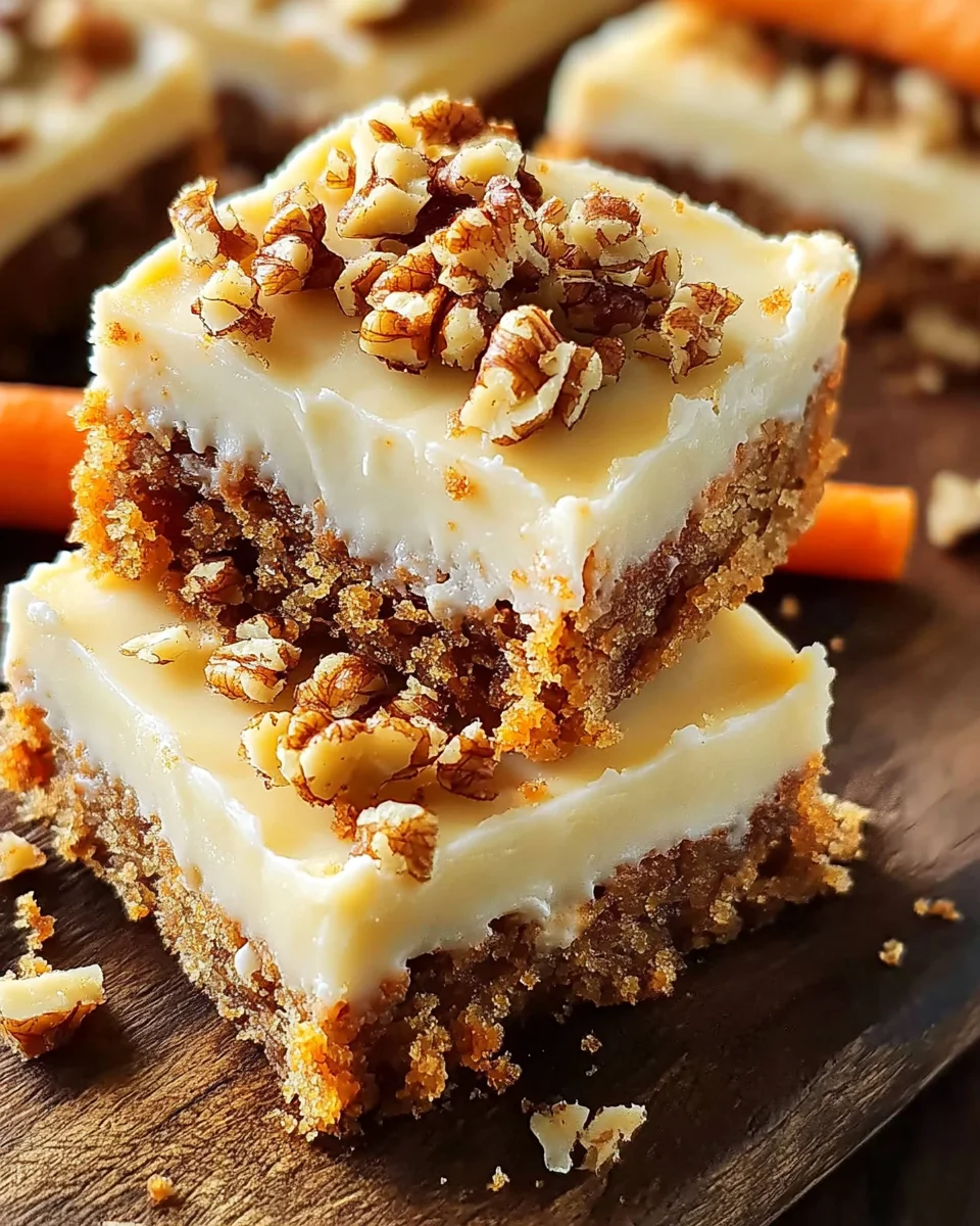 Decadent Carrot Cake Bars with Cream Cheese Frosting