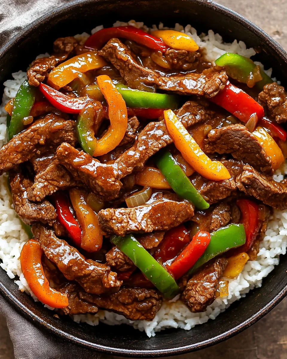 Dump and Go Slow Cooker Pepper Steak