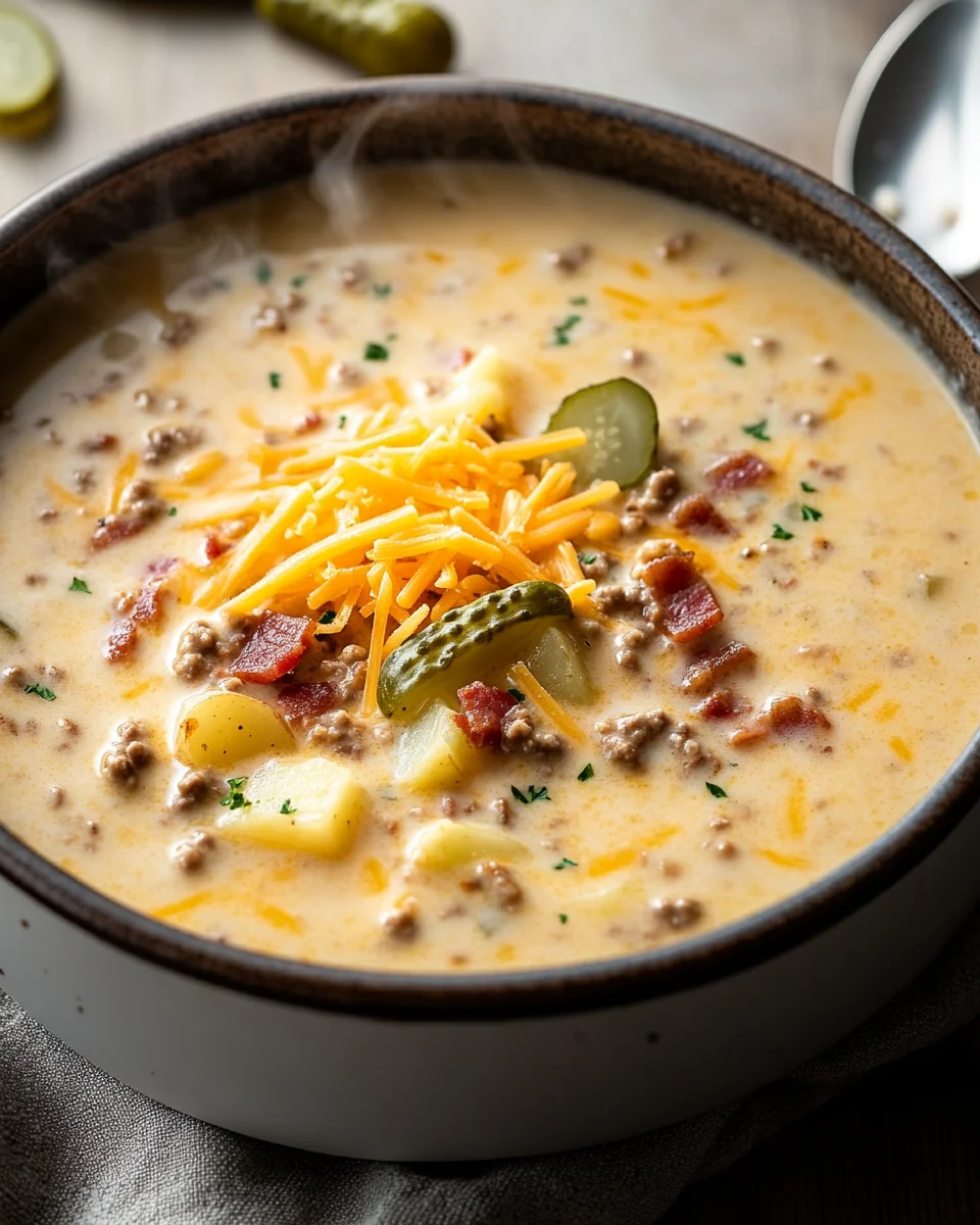 Homepage 5 Easy Cheeseburger Soup