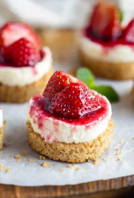 High Protein Healthy Strawberry Cheesecake Bites