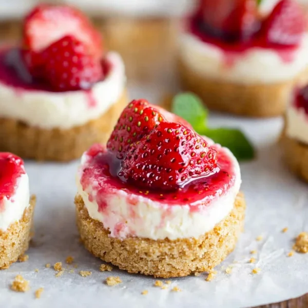 High Protein Healthy Strawberry Cheesecake Bites