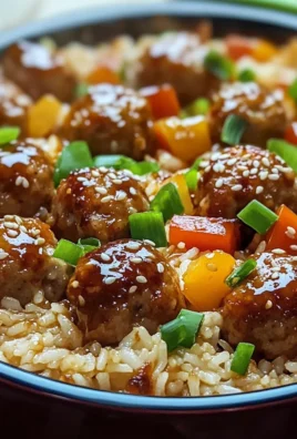Honey Garlic Meatball Rice Bake 26 Honey Garlic Meatball Rice Bake