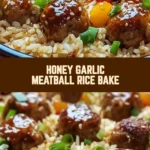 Honey Garlic Meatball Rice Bake 18 Pinterest Hidden Image