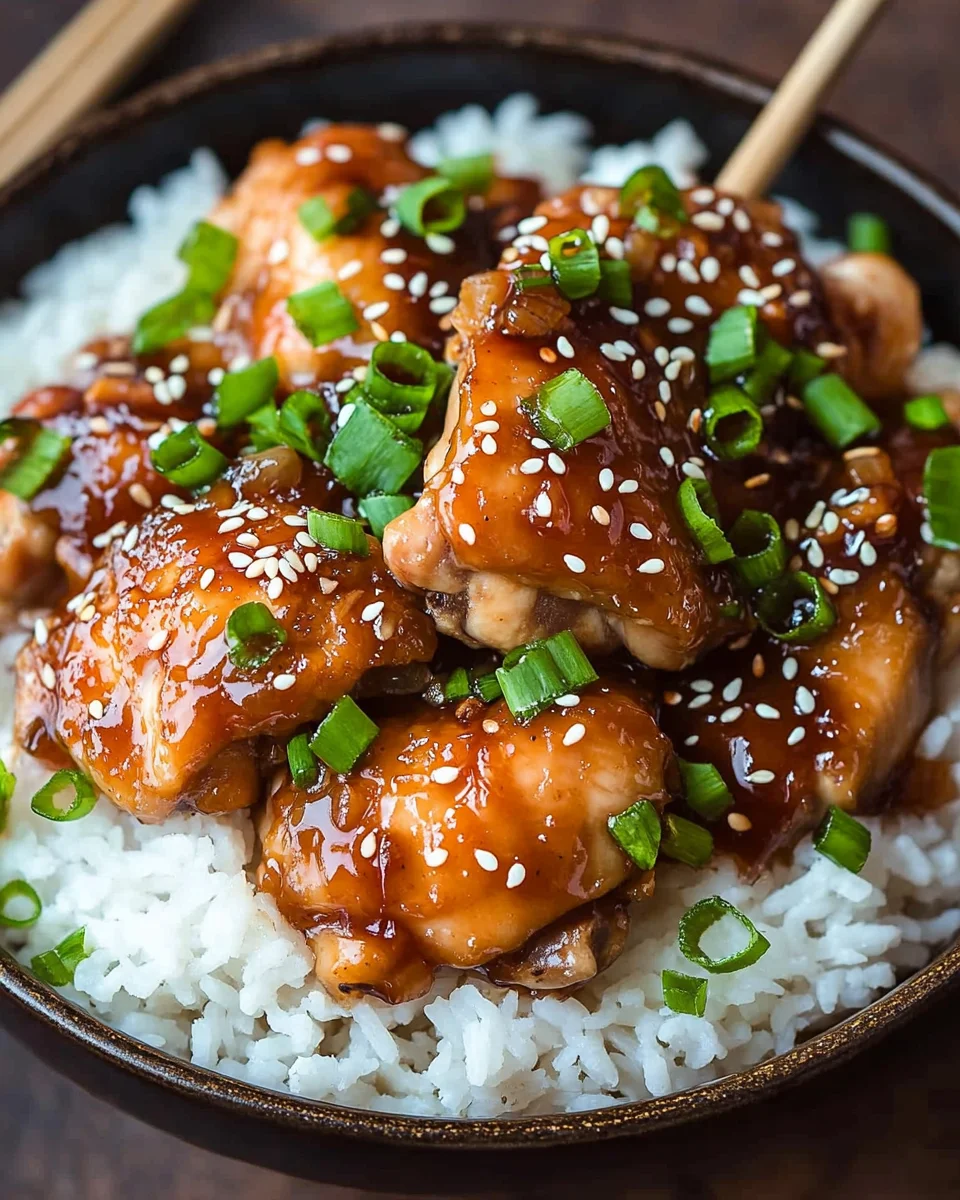 Honey Garlic Slow Cooker Chicken Thighs 19 Honey