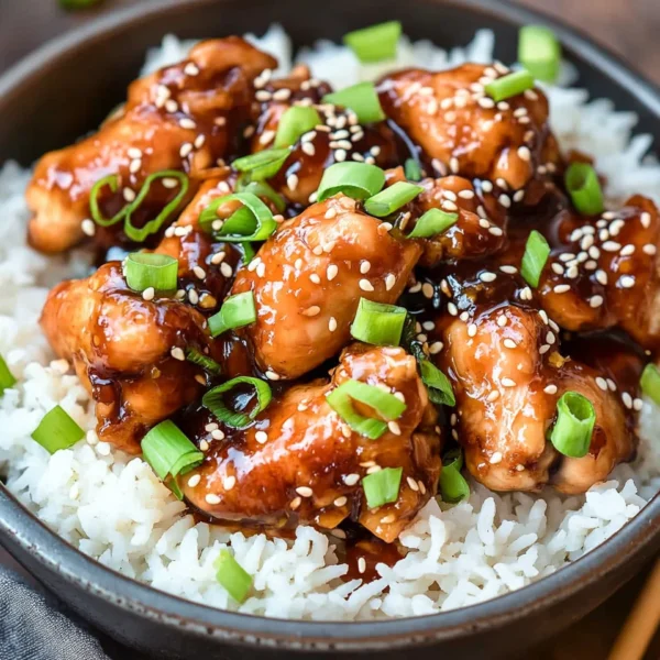 Honey Garlic Slow Cooker Chicken Thighs