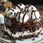 Marshmallow Chocolate Poke Cake