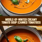 Middle-of-Winter Creamy Tomato Soup (Canned Tomatoes) 18 Pinterest Hidden Image