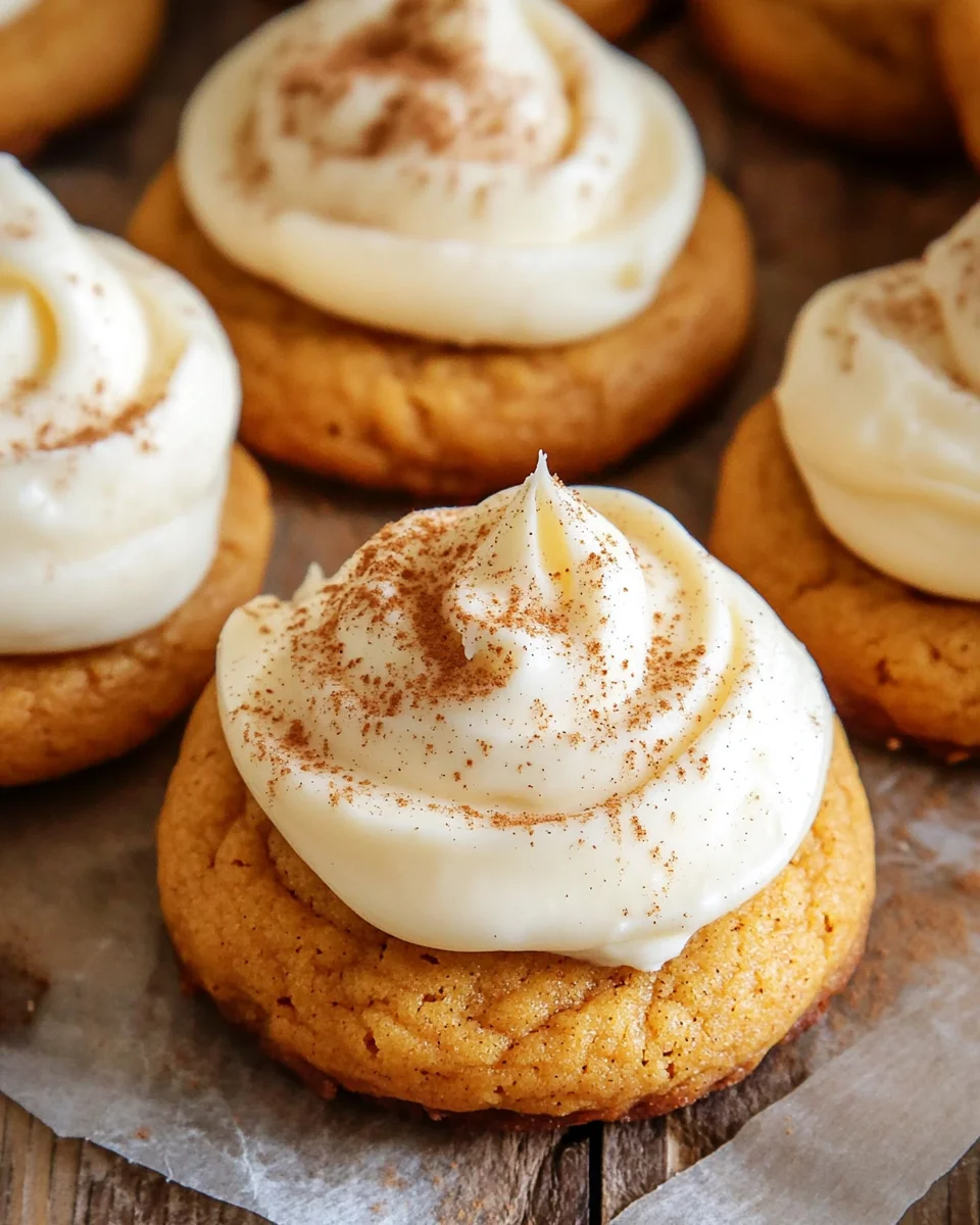 Pumpkin Cookies with Cream Cheese Frosting 29 Pumpkin