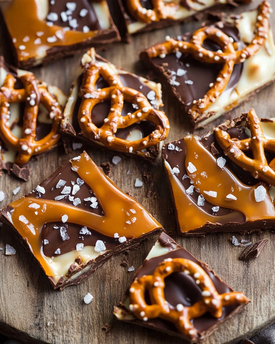 Sea Salt Caramel Pretzel Bark 18 Sea
