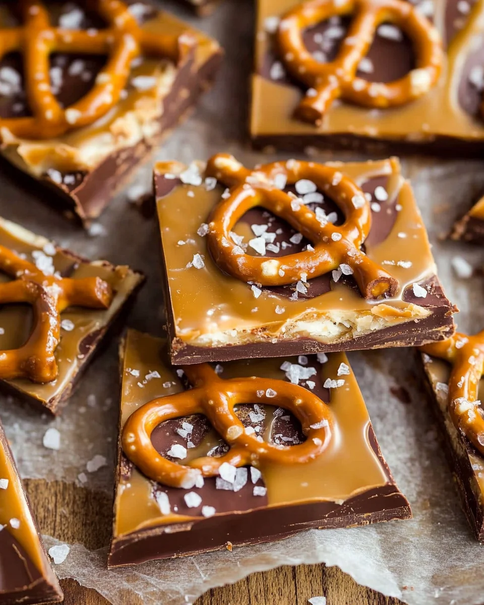 Sea Salt Caramel Pretzel Bark