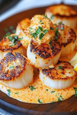 Seared Scallops with Spicy Cajun Cream Sauce