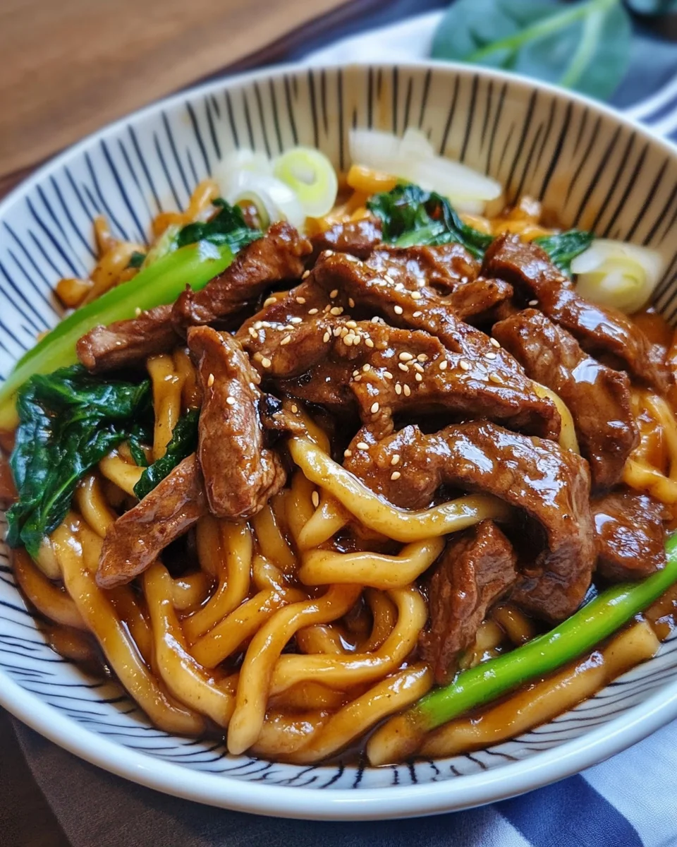 Simple Black Pepper Beef Udon