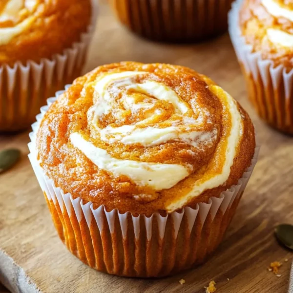 Swirled Pumpkin Cream Cheese Muffins